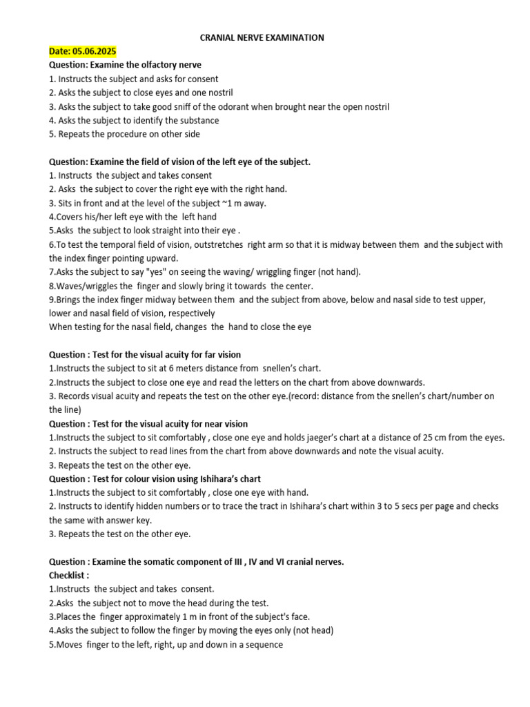 Cranial Nerve 1-12 (Three Days) | PDF | Human Head And Neck | Human Anatomy