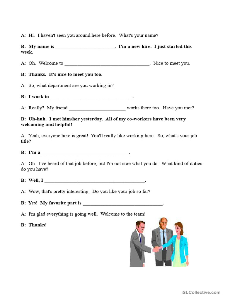 New Hire Welcome Conversation | PDF