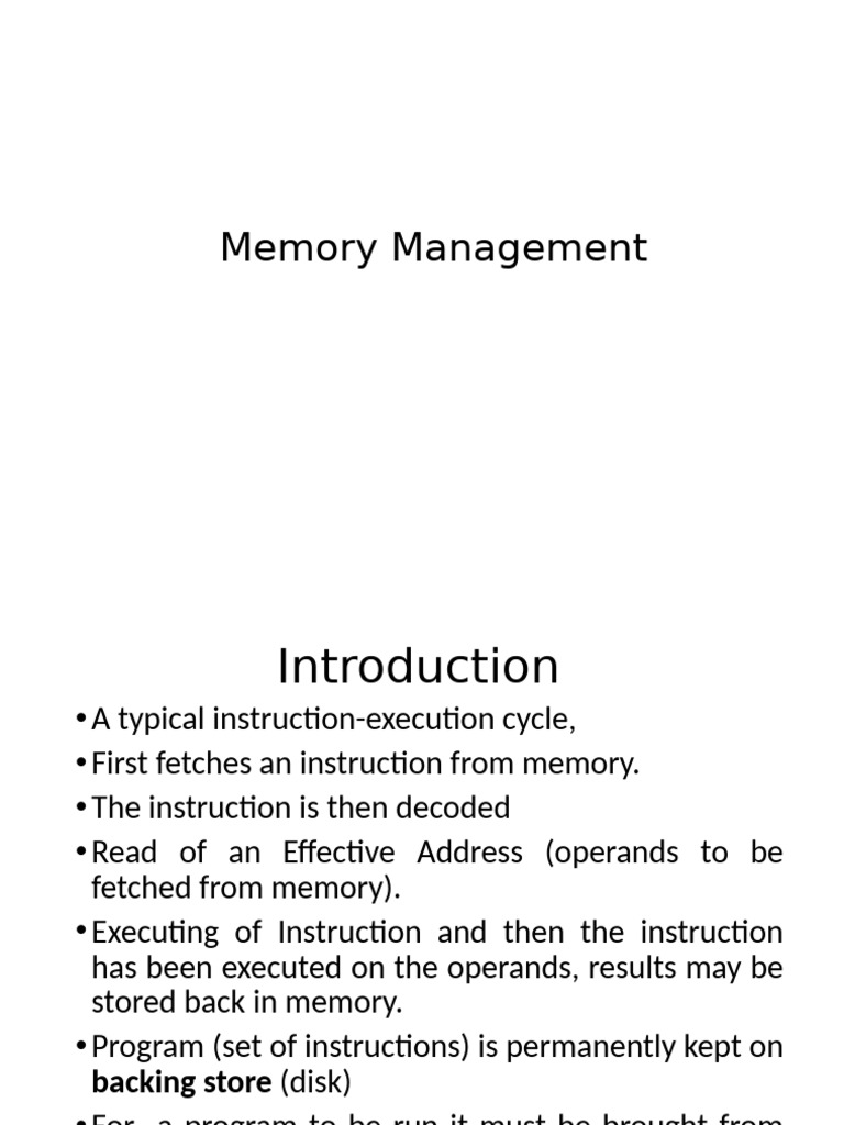 Memory Management | PDF | Computer Data Storage | Computer Science
