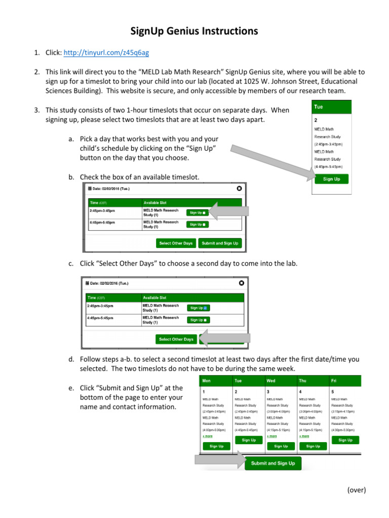 WEBSITE SignUp Genius Instructions | PDF | Chess Theory | Chess