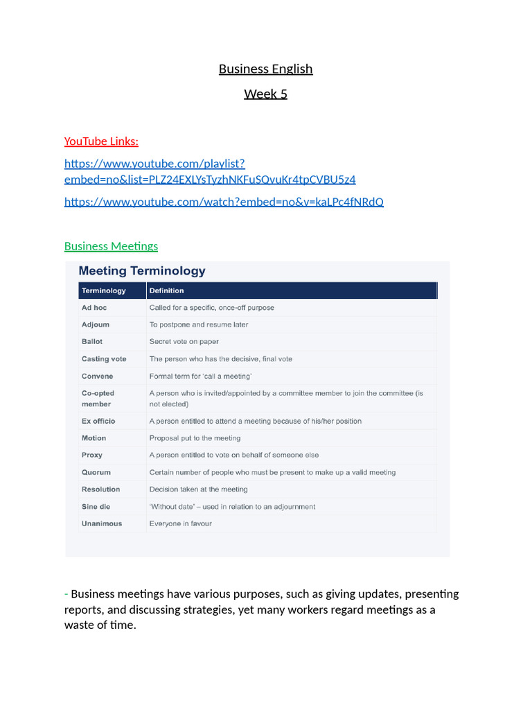 Business English - Week 5 | PDF | Team Building | Social Psychology