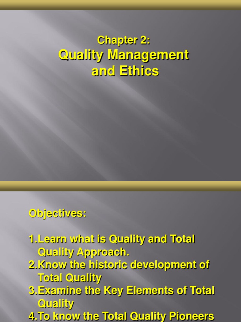 Quality & Ethics for Managers | PDF | Integrity | Morality