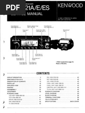Kenwood TM 221 Sevice Manual | PDF | Foreign Language Studies