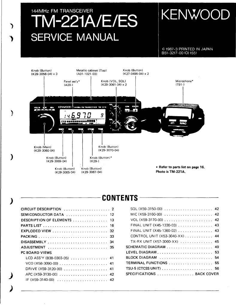 Kenwood TM 221 Sevice Manual | PDF | Foreign Language Studies