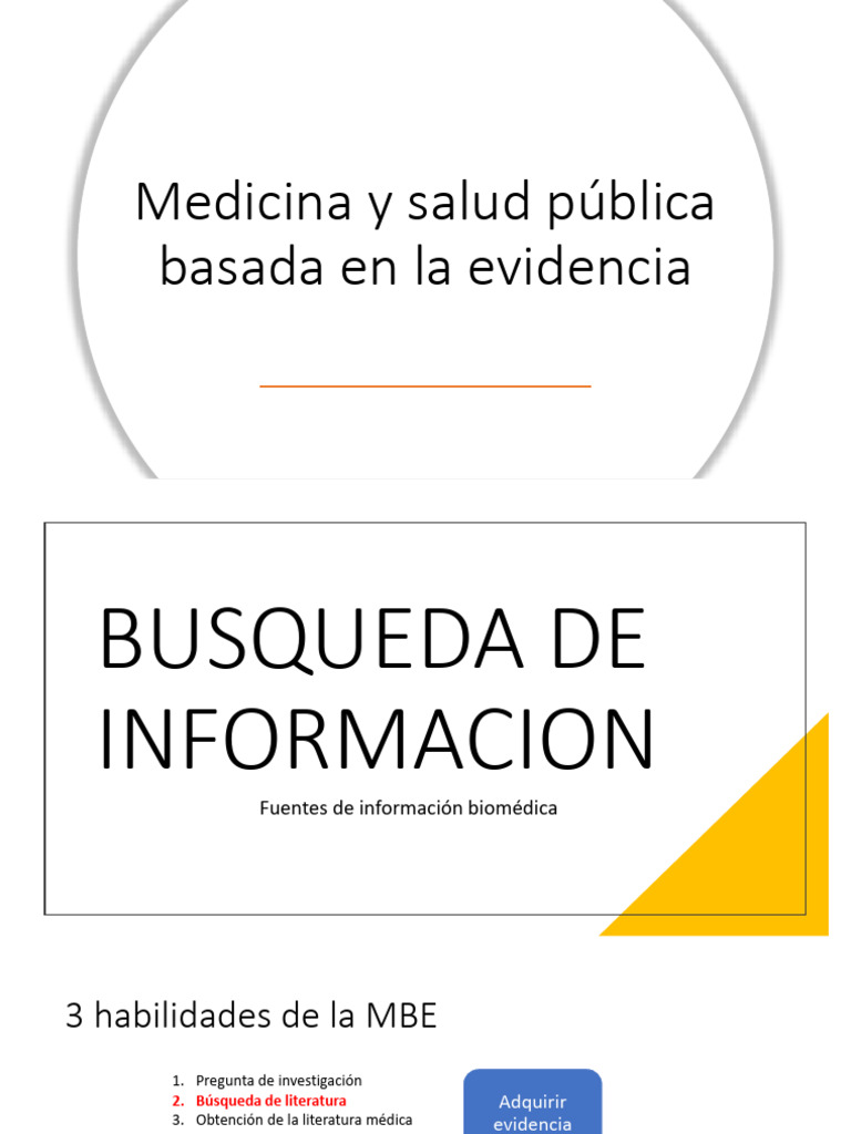 Estrategias de Búsqueda en Medicina Basada en Evidencia | PDF ...
