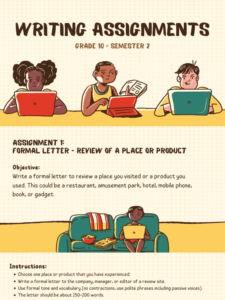 Grade 10 Writing Assignments Guide | PDF
