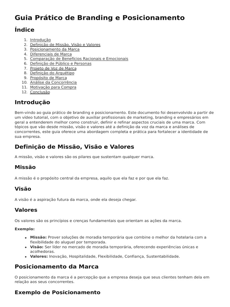 Guia Completo de Branding e Posicionamento | PDF | Marca | Gestão de marcas