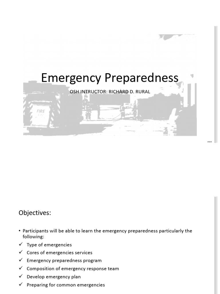 Emergency Preparedness Training Guide | PDF | Emergency | Emergency ...