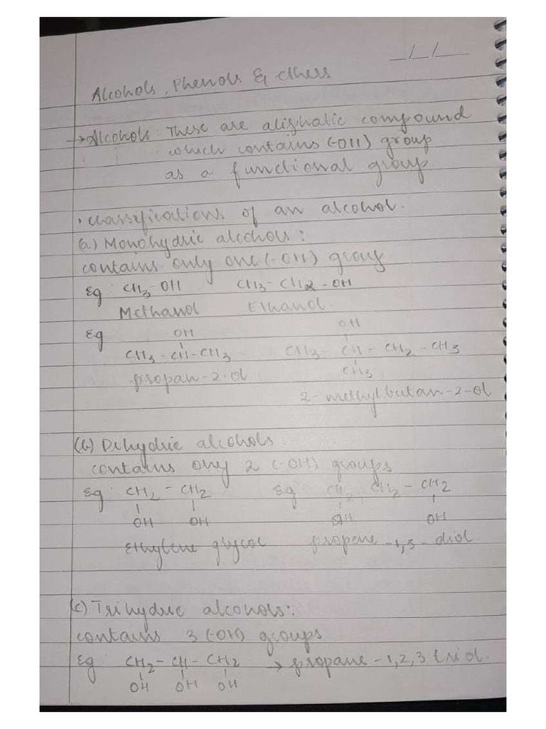 Alcohol Notes | PDF
