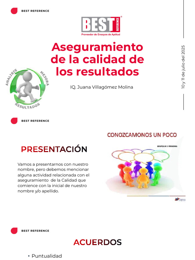 Aseguramiento de La Calidad de Los Resultados Best | PDF | Estadísticas ...
