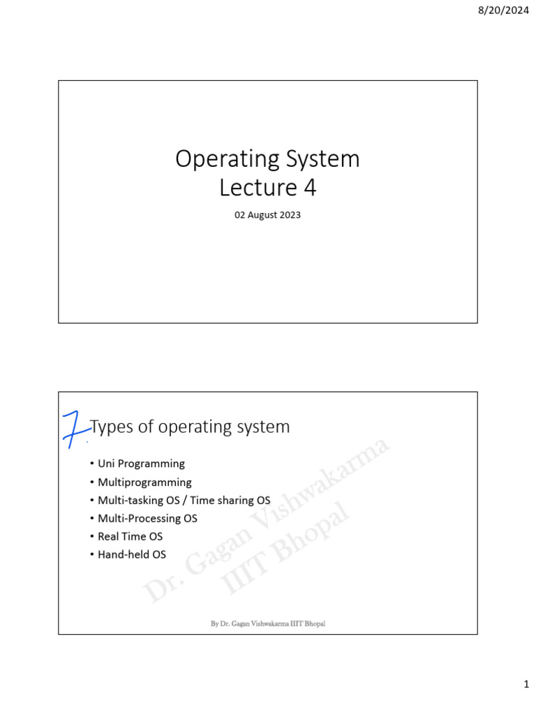 02 Types of Operating System | PDF | Operating System | Process (Computing)