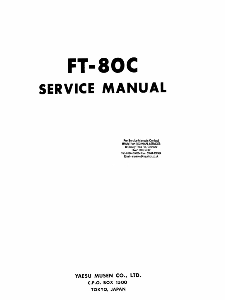 Yaesu FT 80C Service Manual | Detector (Radio) | Amplifier