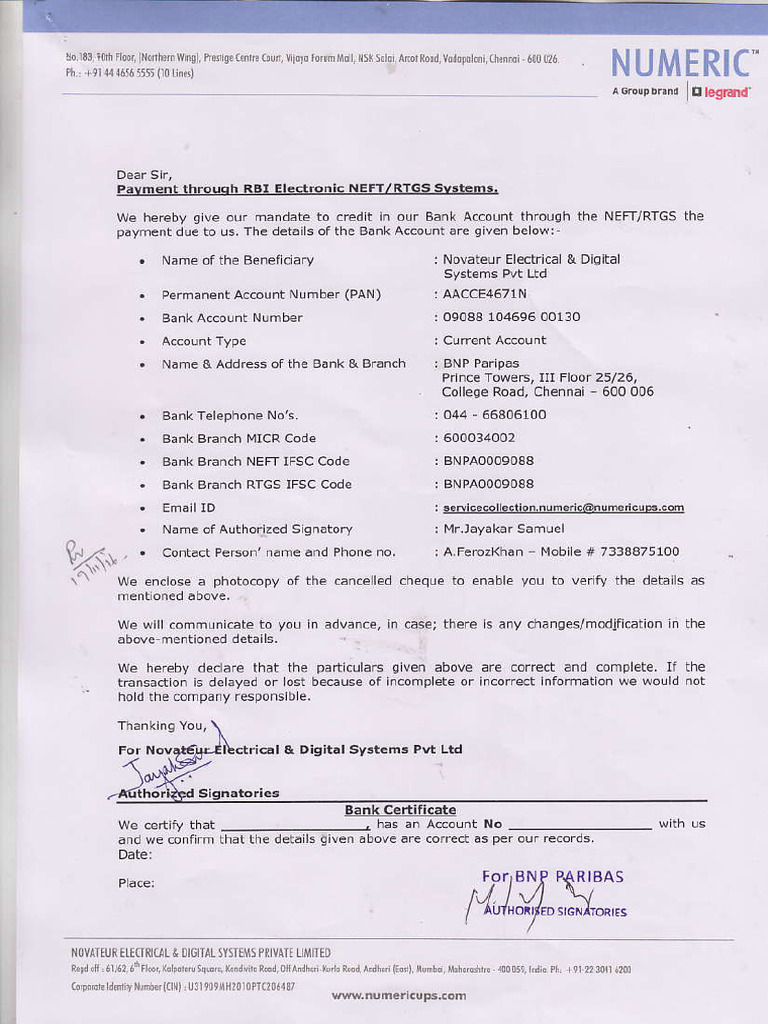 BNP Bank Details | PDF