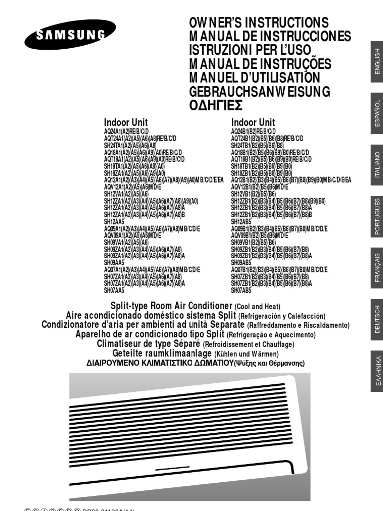Samsung Air Con Manual | PDF | Ar condicionado | AVAC