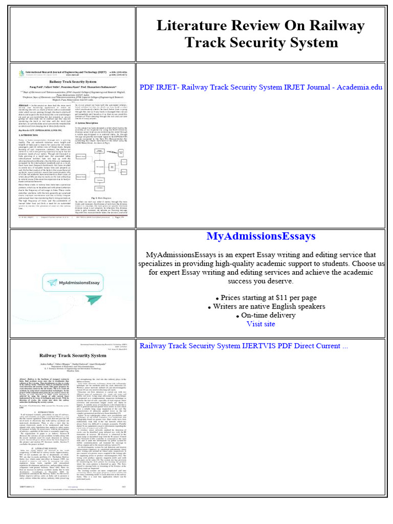 Literature Review On Railway Track Security System | PDF | Usability ...