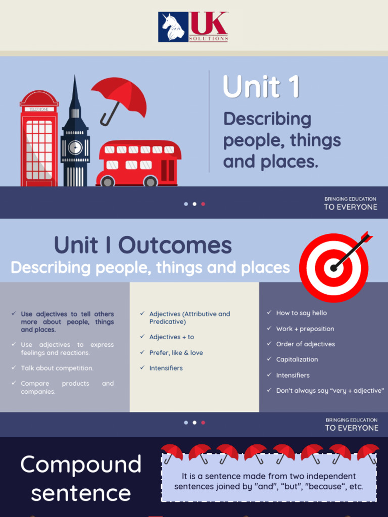 Describing People and Things with Adjectives | PDF | Adjective | Verb