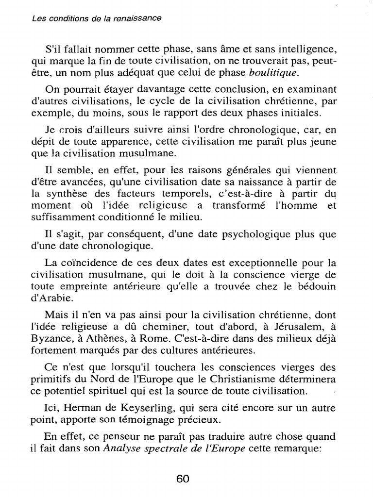 Conditions de la Renaissance chrétienne | PDF | Civilisation | Âme
