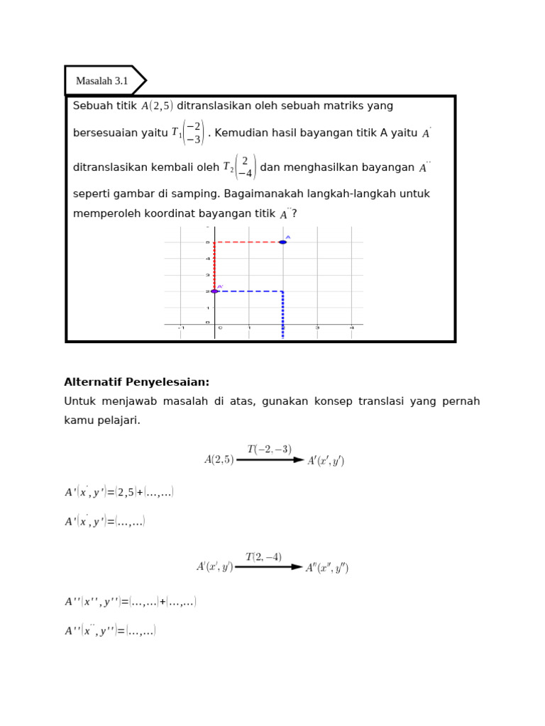 Worksheet Komposisi Transformasi | PDF
