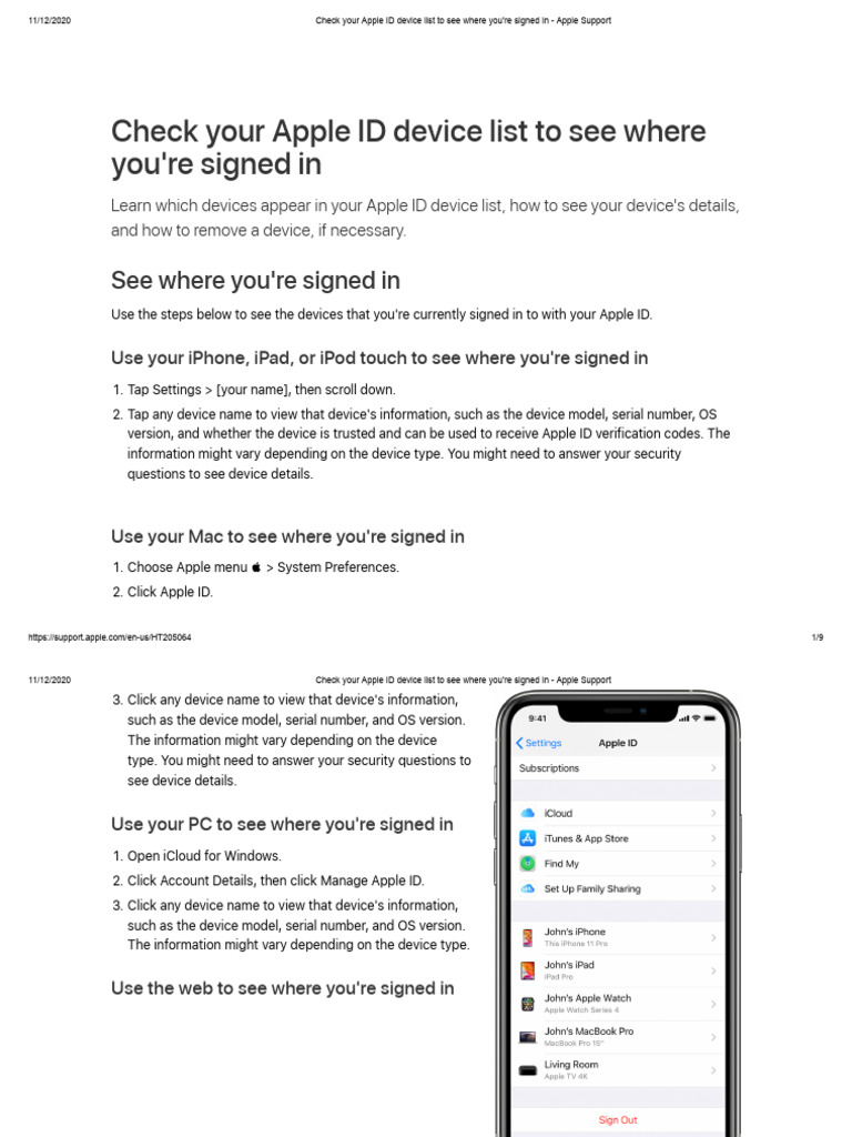 Check Your Apple ID Device L | PDF | I Cloud | Ios