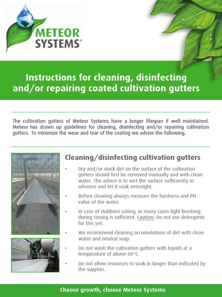 Cultivation Gutter Maintenance Guide | PDF | Water | Soil
