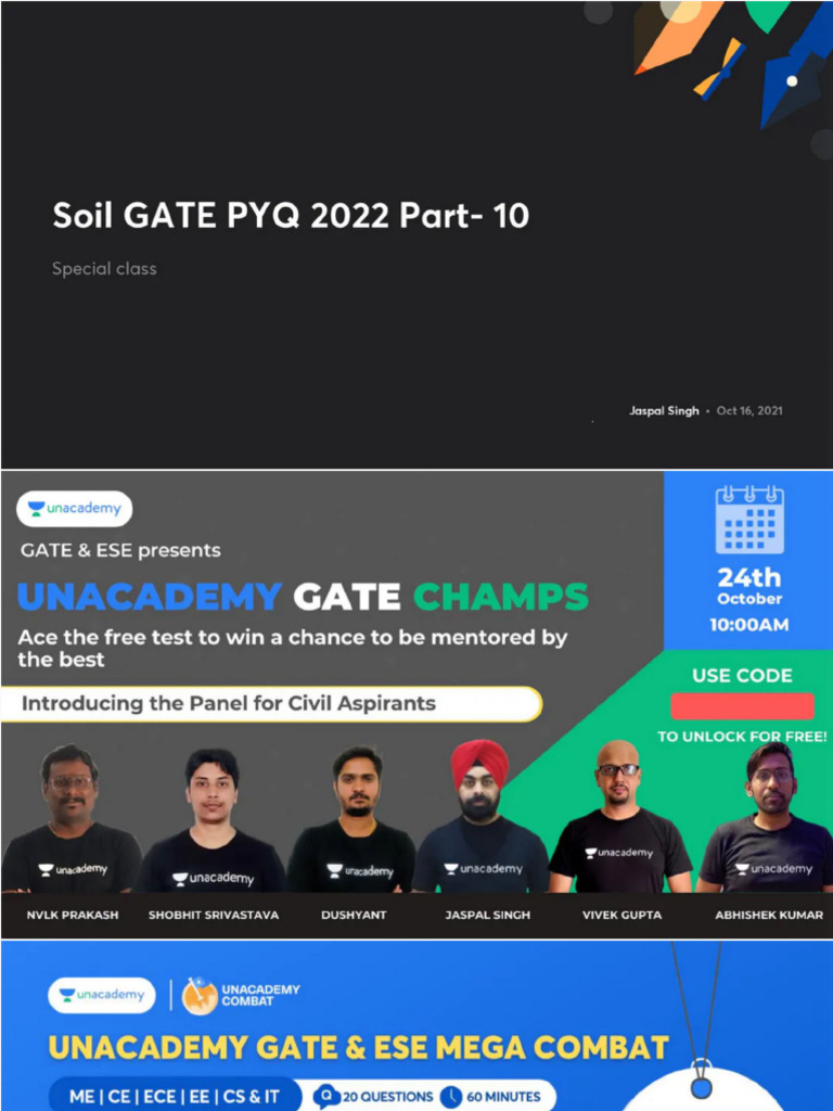 Soil GATE PYQ 2022 Part 10 With Anno | PDF