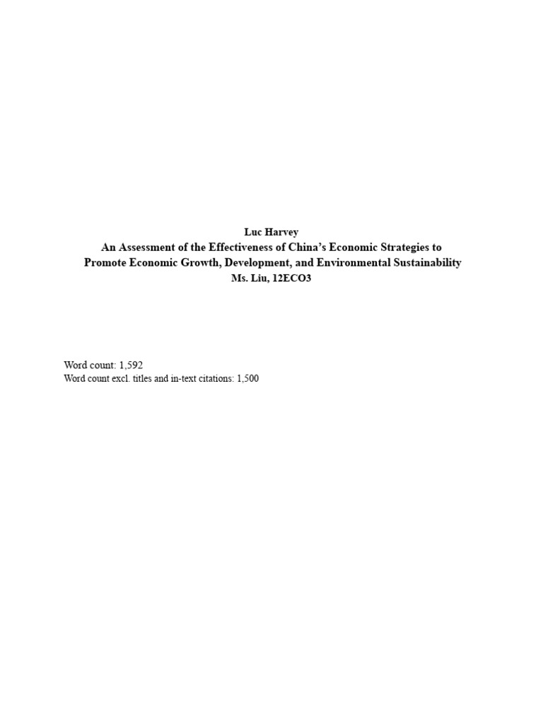 China’s Economic Growth and Sustainability Strategies | PDF | Exports ...