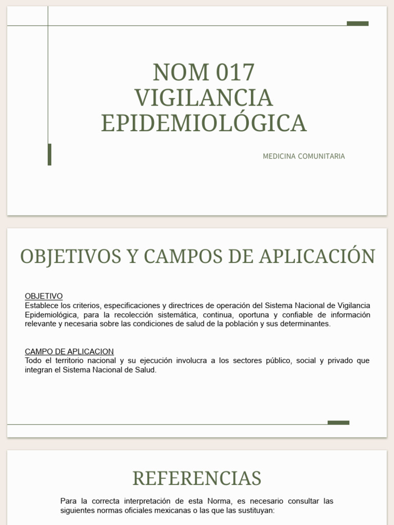 Nom 017 | PDF | Vigilancia | Epidemiología