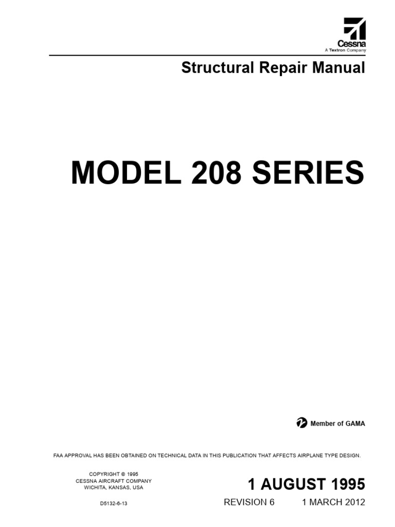 Cessna 208 Structural Repair Manual | PDF | Spar (Aeronautics) | Empennage
