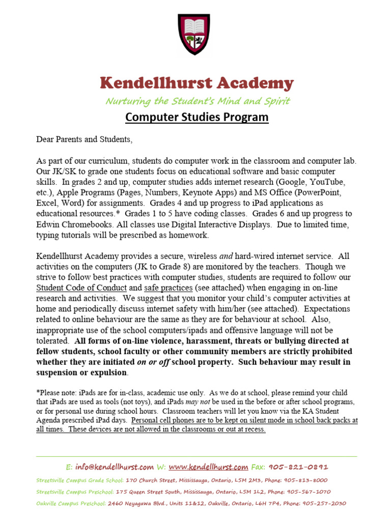 KAS - Computer Studies Consent Form New and Updated 1599567737 | PDF ...