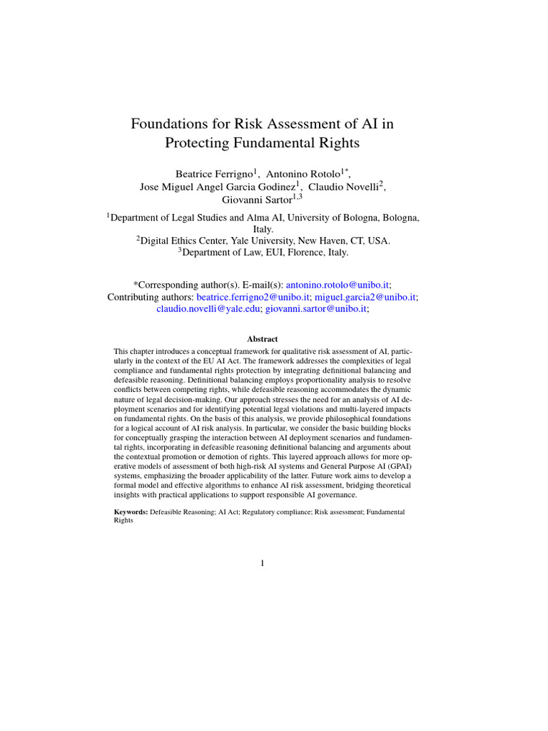 AI Risk Assessment and Fundamental Rights | PDF | Risk | Artificial ...