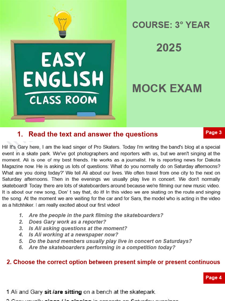 2025 Year 3 Mock Exam on Technology | PDF