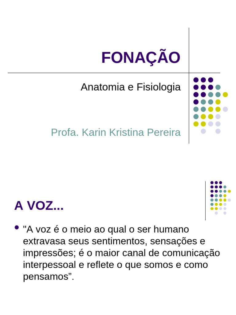 Anatomia e Fisiologia da Fonação | PDF | Voz humana | Laringe