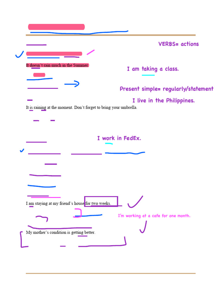 Unit 3 - I Work and I Am Working (Present Simple or Present Continuous ...