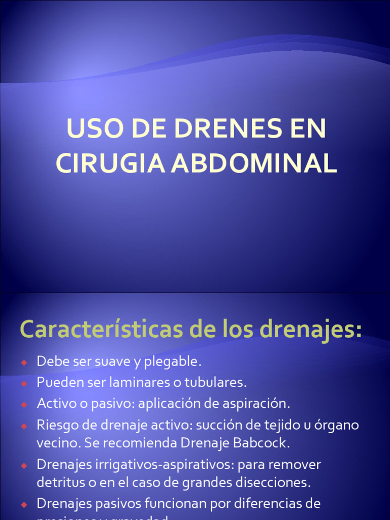 DRENES | PDF | Cirugía | Especialidades Medicas