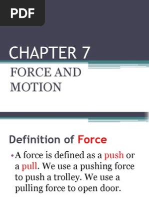 Chapter 7 Force And Motion Form 2 Weight Force
