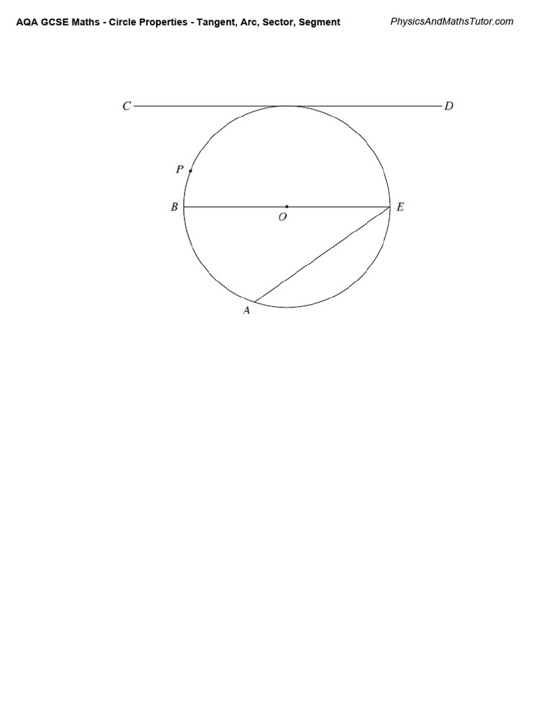 Tangent Properties in Circle Geometry | PDF