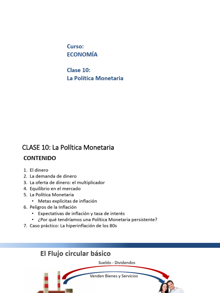 Política Monetaria y Dinero en Economía | PDF | Oferta de dinero | Dinero