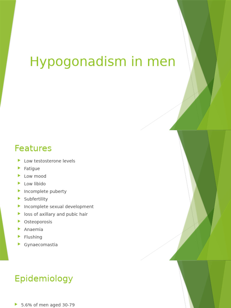 Hypogonadism in Men | PDF | Testosterone | Luteinizing Hormone