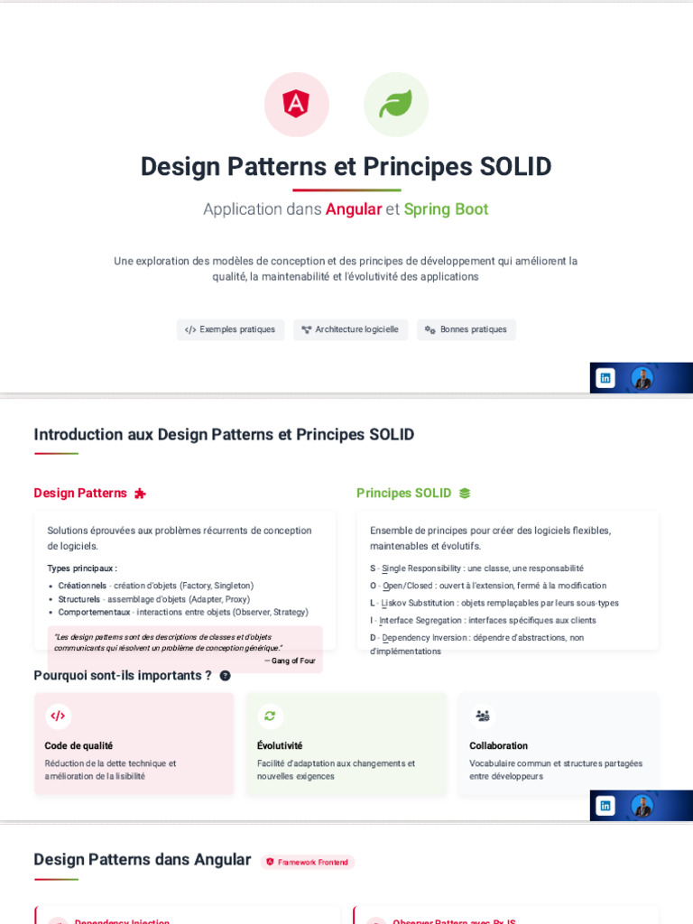 Patterns et SOLID en Angular et Spring | PDF | Interface (Informatique ...