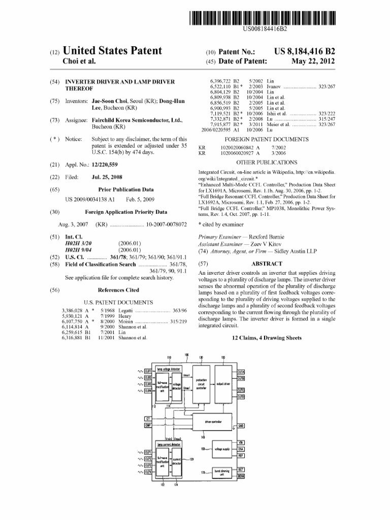 Us 8184416 | PDF | Power Inverter | Detector (Radio)
