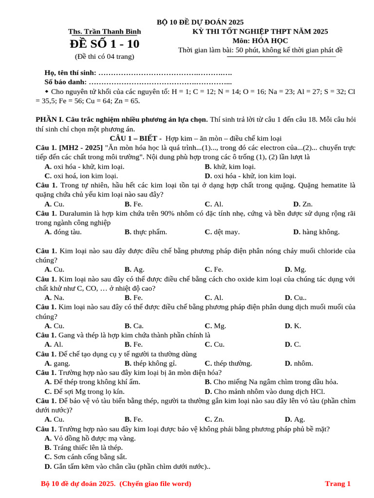 Bo 10 de Du Doan - File Tao de (280 Cau) - TTB | PDF