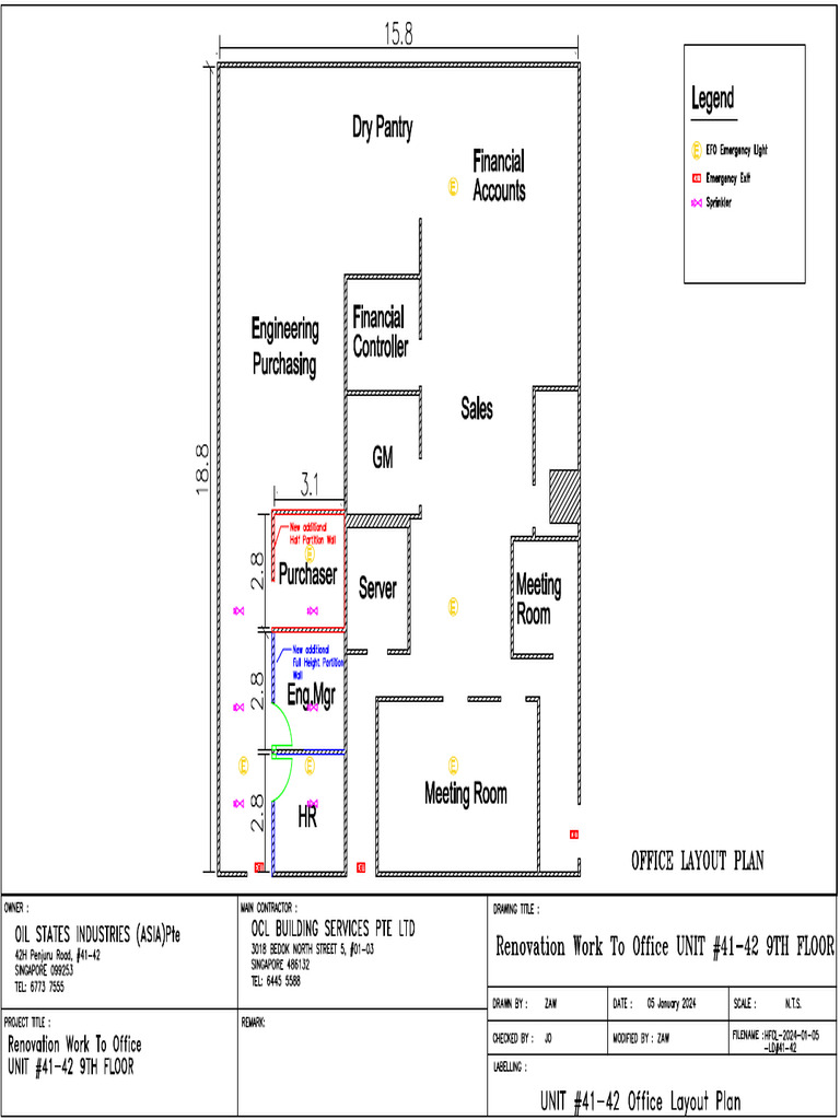 1.HFC Office Layout Plan 41 42 OCL | PDF