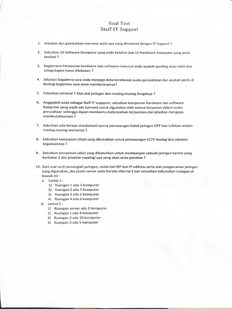 Soal Test | PDF