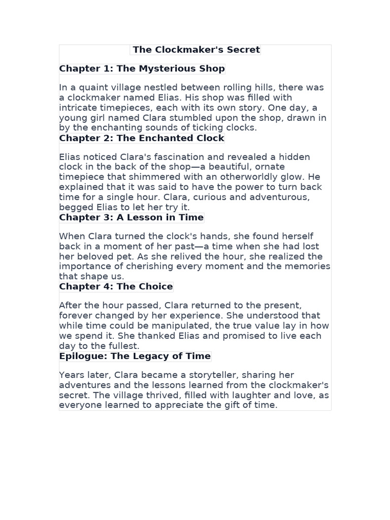 The Clockmaker | PDF
