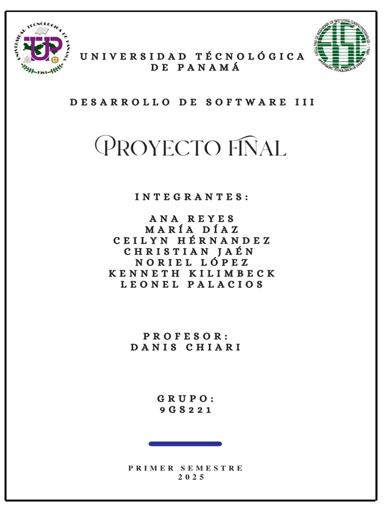 Proyecto Final Desarrollo de Software III | PDF