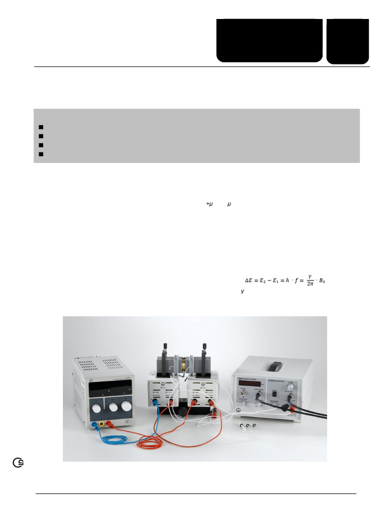 NMR Spectroscopy Basics and Experiment Guide | PDF | Nuclear Magnetic ...