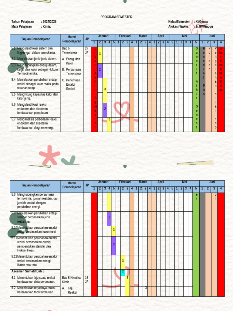 Program Semester Genap 2024 Edit b5 | PDF