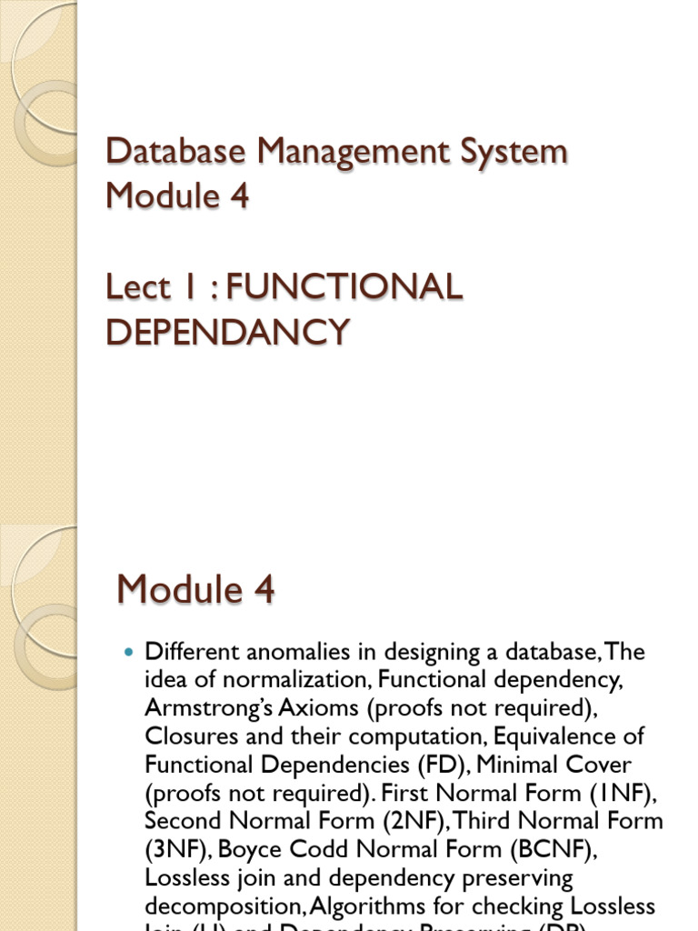 DBMS Mod 4 | PDF | Databases | Relational Model