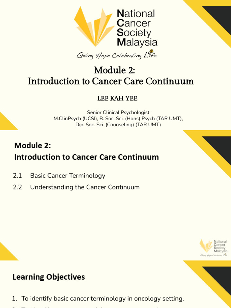 Module 2 - Introduction To Cancer Care Continuum | PDF | Radiation ...