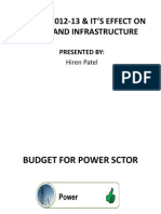 Budget 2012-13 & It's Effect On Power and Infrastructure